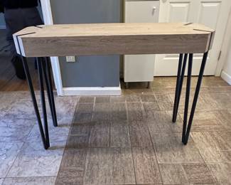 Astoria Wood Console Table with Metal Hairpin Legs