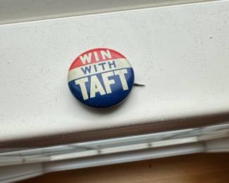 Win With Taft Campaign Pin