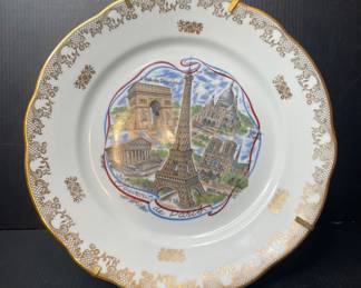 Souvenir de Paris Porcelain Decorative Plate