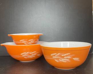 Pyrex Autumn Harvest Wheat Mixing Bowls