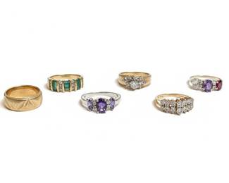 k Gold  Gemstone Rings