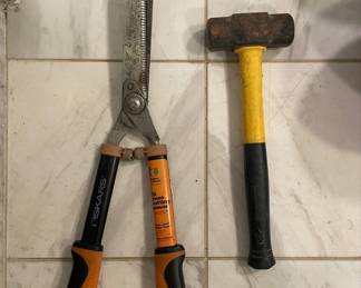 Fiskars PowerLever Hedge Shears and Sledgehammer