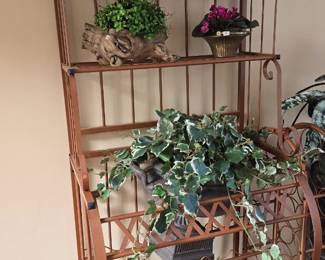 Baker's Rack & Silk Greenery