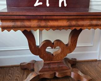 Eastlake Victorian Drop Leaf side Table in Burled Mahogany!