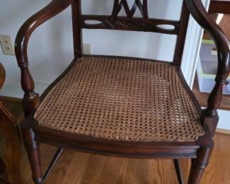 Indonesian Mahogany & Cain Chair