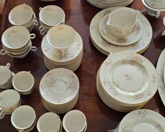 Haviland "Apple Blossum" China set for 12 with additional serving pieces