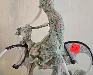 Limited Addition Lady with a Bicycle-Spring by Giuseppe Armani/Florence