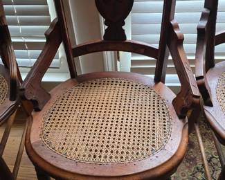 6 Eastlake Victorian Cane Chairs in PERFECT condition!