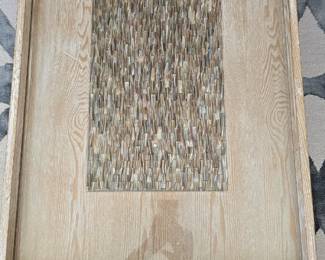 Small shell inlaid Coffee table 2x3.5'