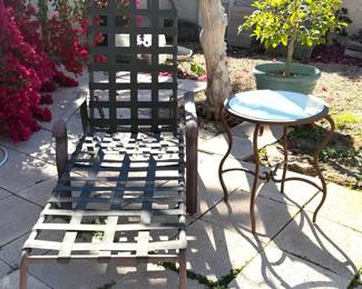 Metal Lounge Chair Side Table