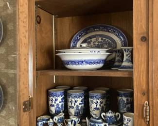 Collection of Blue Willow  Dishes