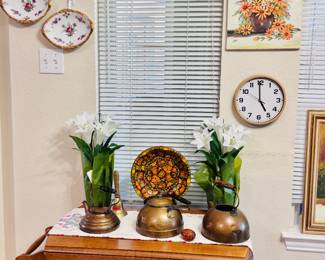 Teacart, china, floral paintings