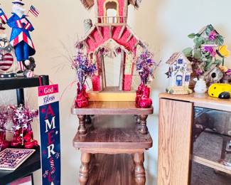 Vintage Sidetables and Fairy House