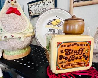 Vintage Country Decor, Rooster Decor, Cookie Jars, Wash Boards