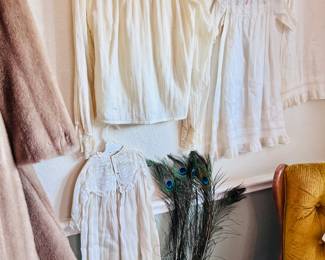 handmade vintage lace garments, Womens clothing, fur coats, embroidered art