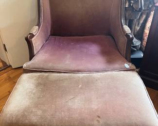 Bergere Chair with Ottoman...French....1920-1940