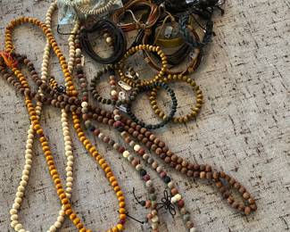 Surfer leather bracelets....wood bracelets..necklaces