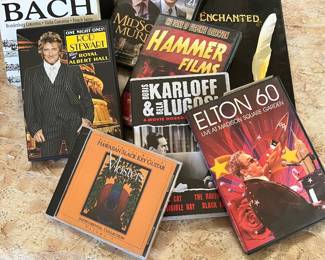 Small example of DVD's ..Elton John, Bach, mysteries...