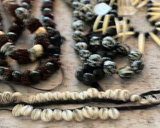 Hawaiian Kukui nut lei necklaces...Ula Nifo Samoa  necklaces