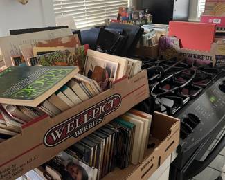 Large collection o paperback books, CD's...DVD's.. Hawaiian, Buddhism, 60-present artist...ect