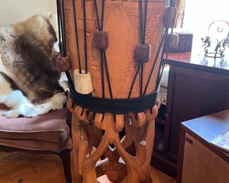 Tahitian  Pahu Tupa'i Rima' Drum 