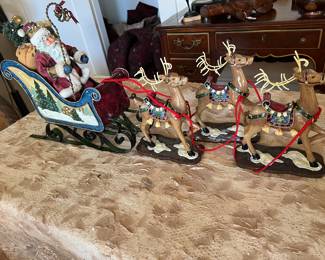 Santa with his reindeer...so merry!