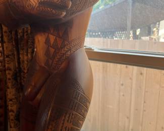 Large Hawaiian hand carved statute by Tony Pico...please note the detail!