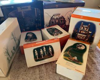 Halloween.Most from Dept 56...Flights Fancy (Possible Dreams) Haunted Fun House, Dracula, Helga's House of Fortunes, etc we have much more