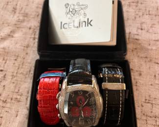 Watch Ice Link Diamante Sport with three bands...excellent condition