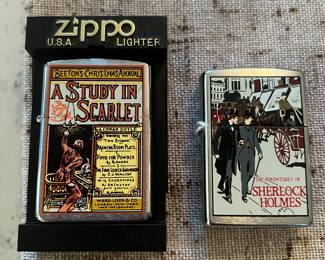Zippo "A Study in Scarlet"  and Sherlock Holmes