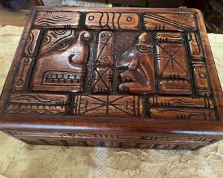 Hand carved Humidor (Viking cabinets/Habanos s.a./Hecho En Cuba