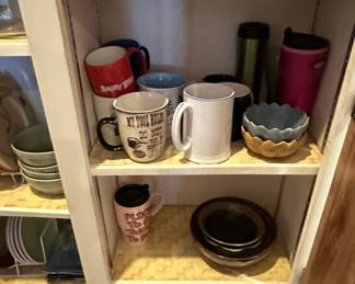 Assorted Ceramic Mugs and Bowls