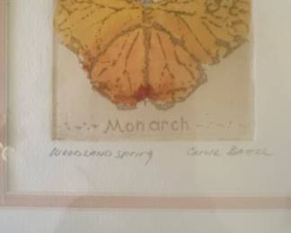 Carole Batte "Woodland Spring" Botanical and Insect Etching Series