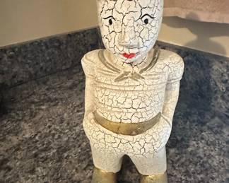 Vintage Sailor Figurine with Crackled Finish