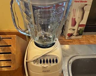 Osterizer 10 Speed Blender with Glass Jar and Braun Multipractic Hand Blender Box