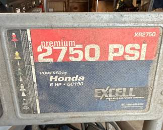 Excell XR2750 Premium 2750 PSI Pressure Washer Powered by Honda GC190 Engine