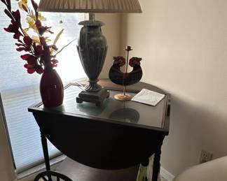 Antique Paalman Wagon Wheel Tea Cart