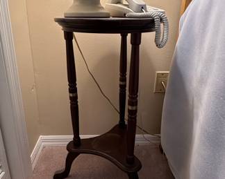 Vintage Telephone Stand with Turned Legs