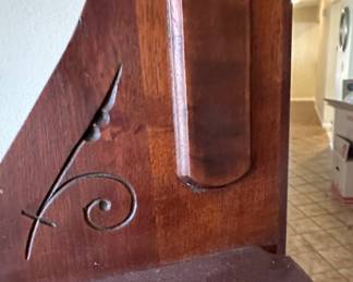 Victorian Eastlake Walnut Dresser with Mirror and Marble Top