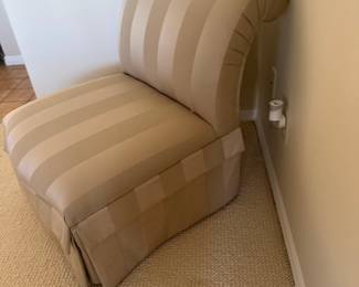 Striped Slipper Chair