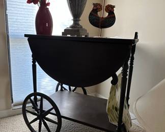 Antique Paalman Furniture Co. Wagon Wheel Tea Cart