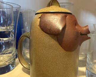 Vintage UCTCI Ceramic Pig Teapot/Pitcher