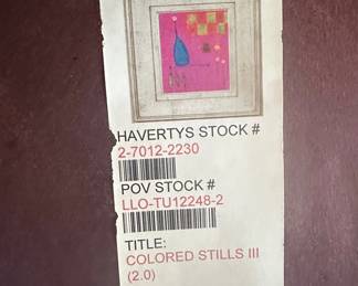 Havertys "Colored Stills III" Framed Print