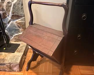 Antique Wooden Sewing Box / Magazine Rack