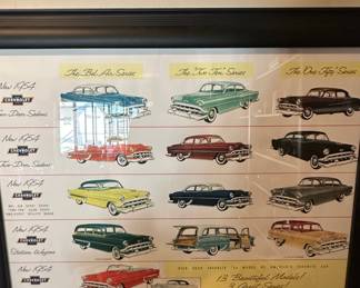 1954 Chevrolet "America's Favorite Car" Sales Poster