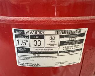 Craftsman Advantage 33-Gallon Air Compressor Model 919.167620