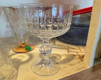 Bohemia Crystalex Belfast Cut Crystal Footed Compote Bowl