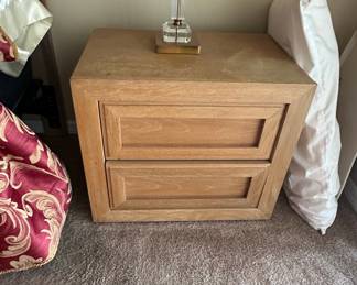 Thomasville Oak Nightstand with Two Drawers