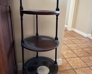 Antique Edwardian Inlaid Mahogany Folding Cake Stand