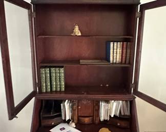 Chippendale Style Mahogany Bonnet-Top Secretary Desk